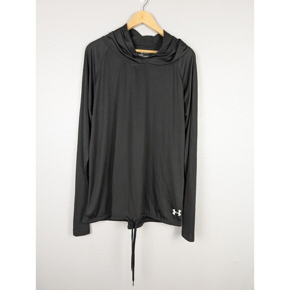 Under Armour Hoodie Pullover Sweatshirt Loose Fit Women’s Sz XXL Black Gym 168 - Picture 1 of 7
